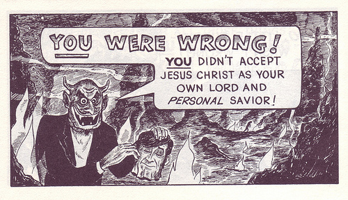 Jack Chick comic book. 