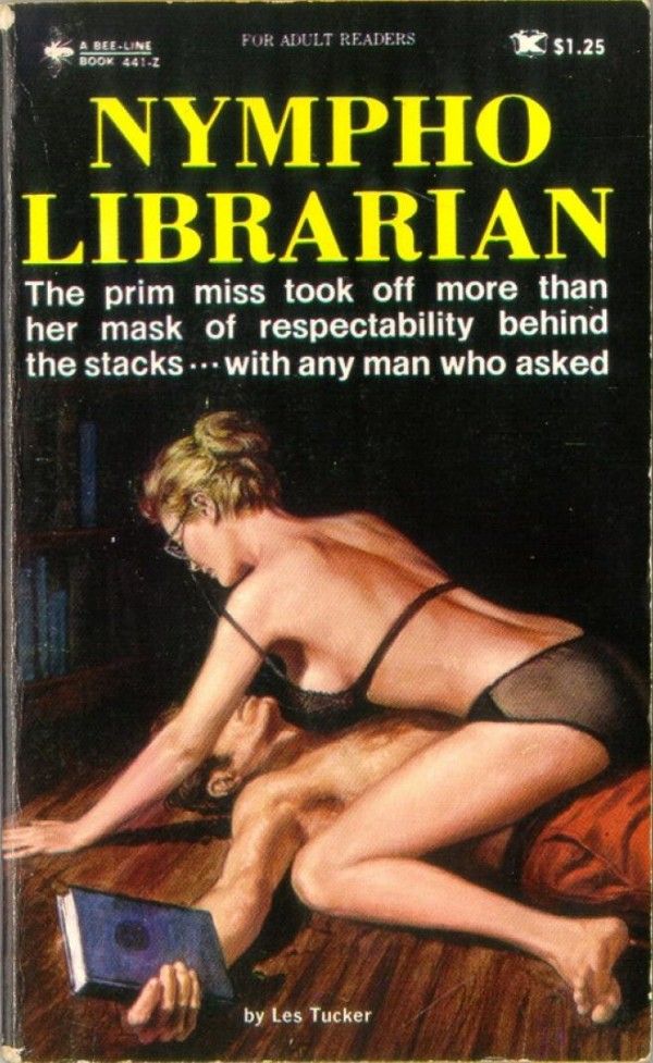 Paperback cover of Nympho Librarian by Les Tucker