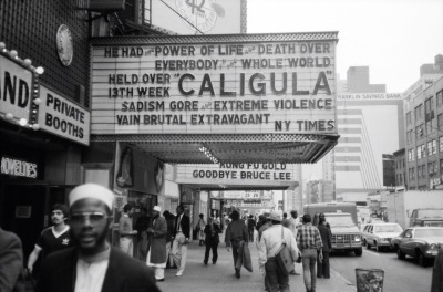 Movie marquee for Caligula 