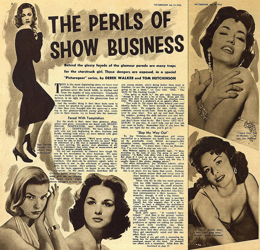 The Perils of Show Business - Picturegoer magazine July 14, 1956