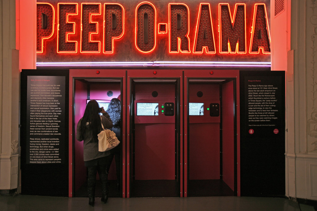 Peep show theater in Times Square, NY