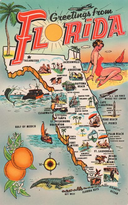 Vintage Florida post card