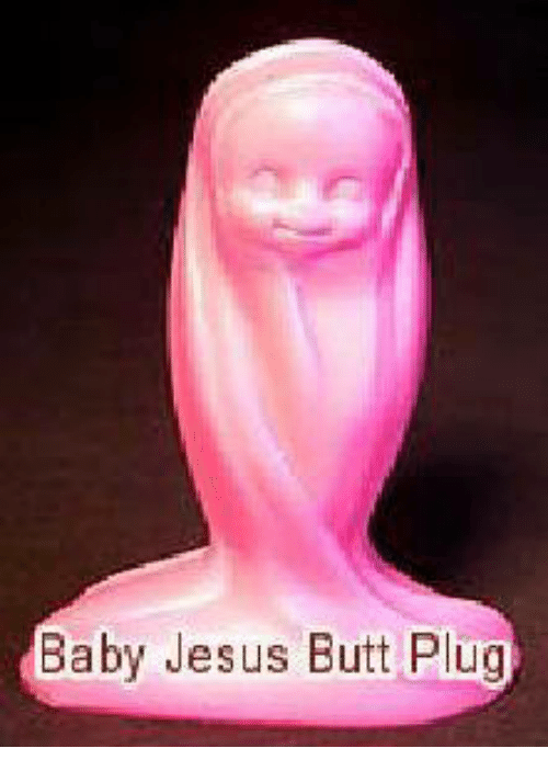 Butt plug shaped like the Baby Jesus 