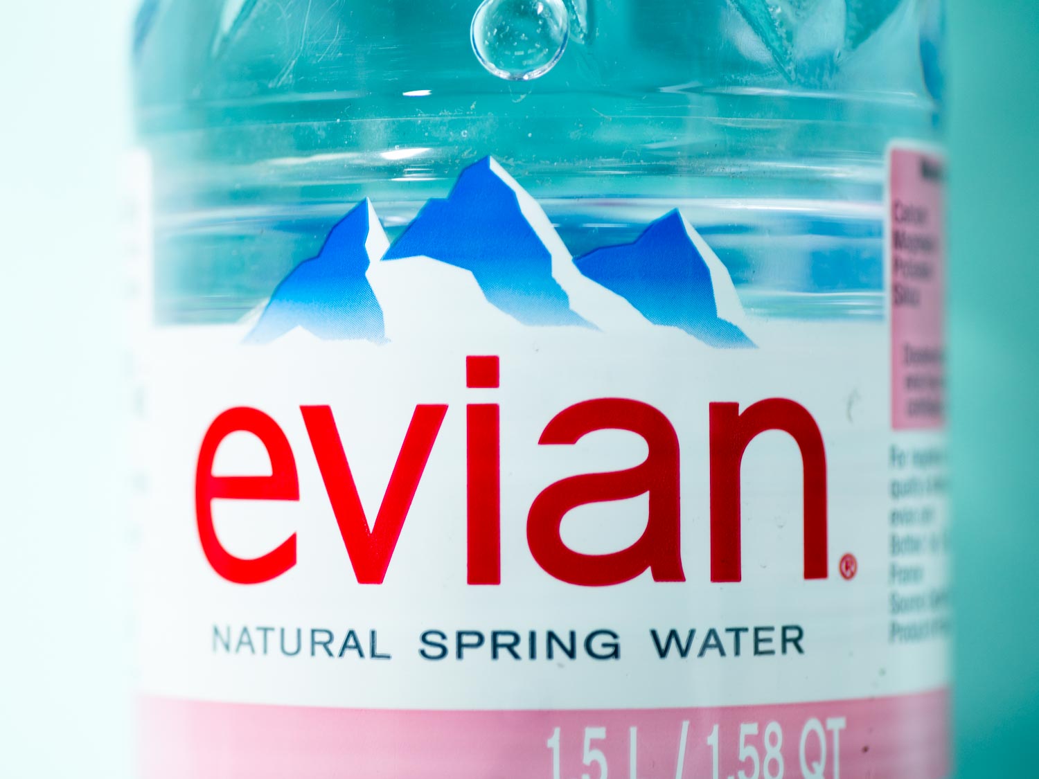 Bottle of Evian water 
