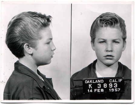 Mugshot of juvenile delinquent in 1957