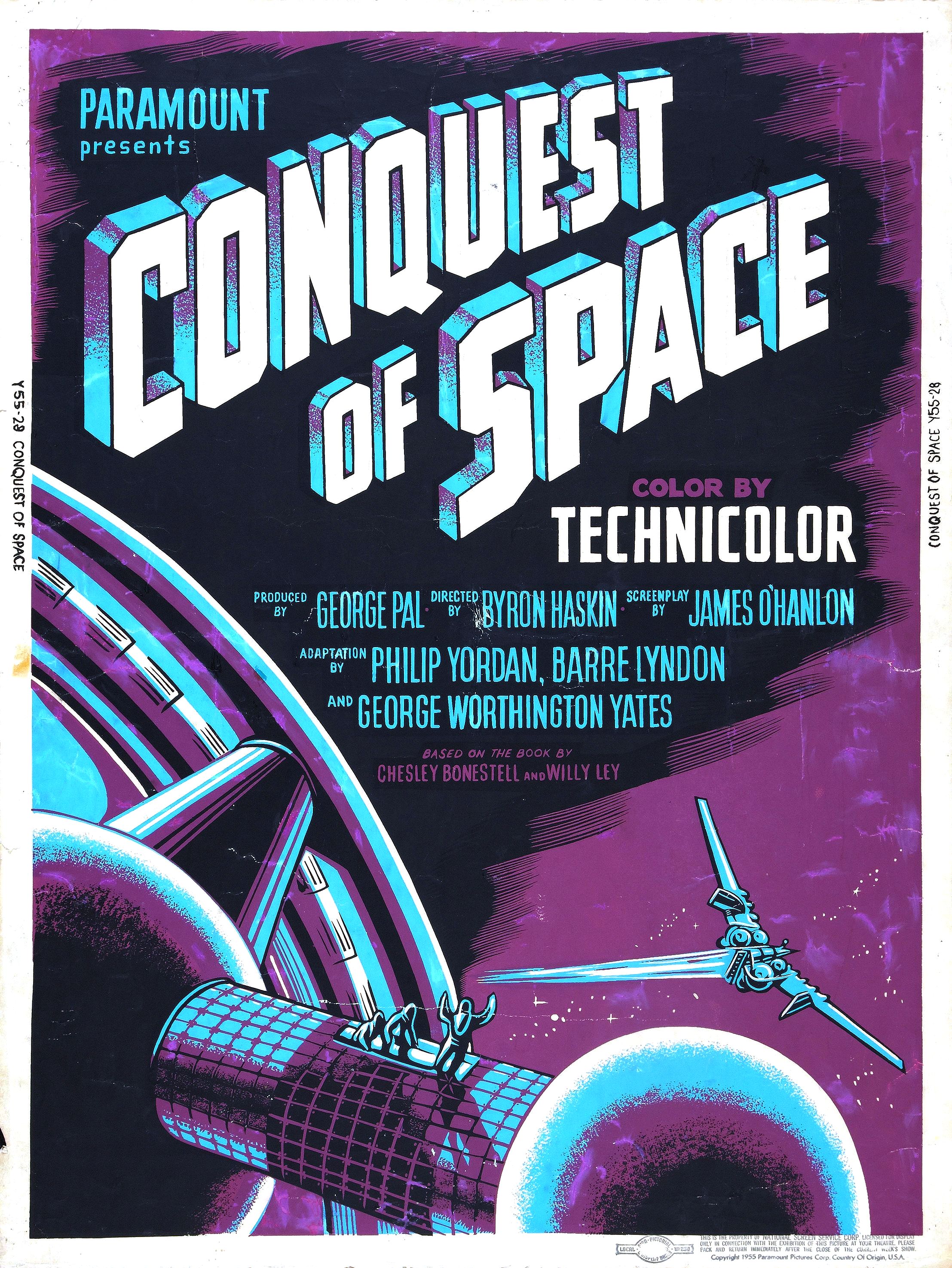 Film poster for Conquest of Space (1955)