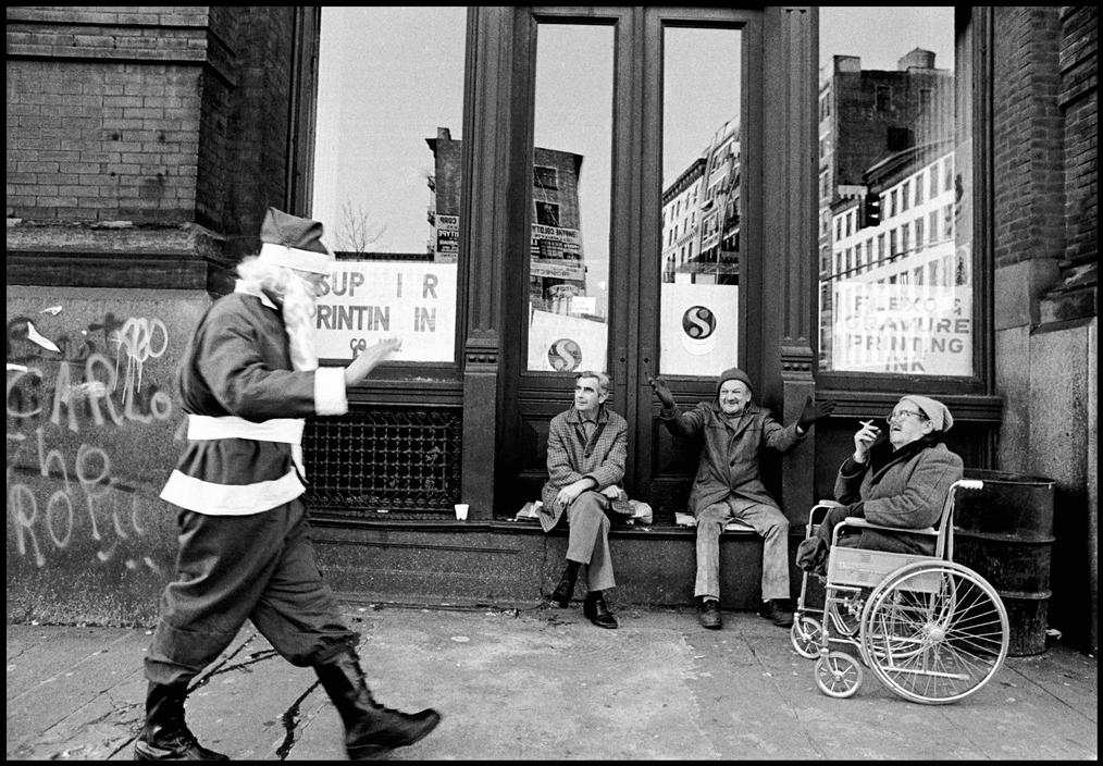 Santa Claus on The Bowery in NYC
