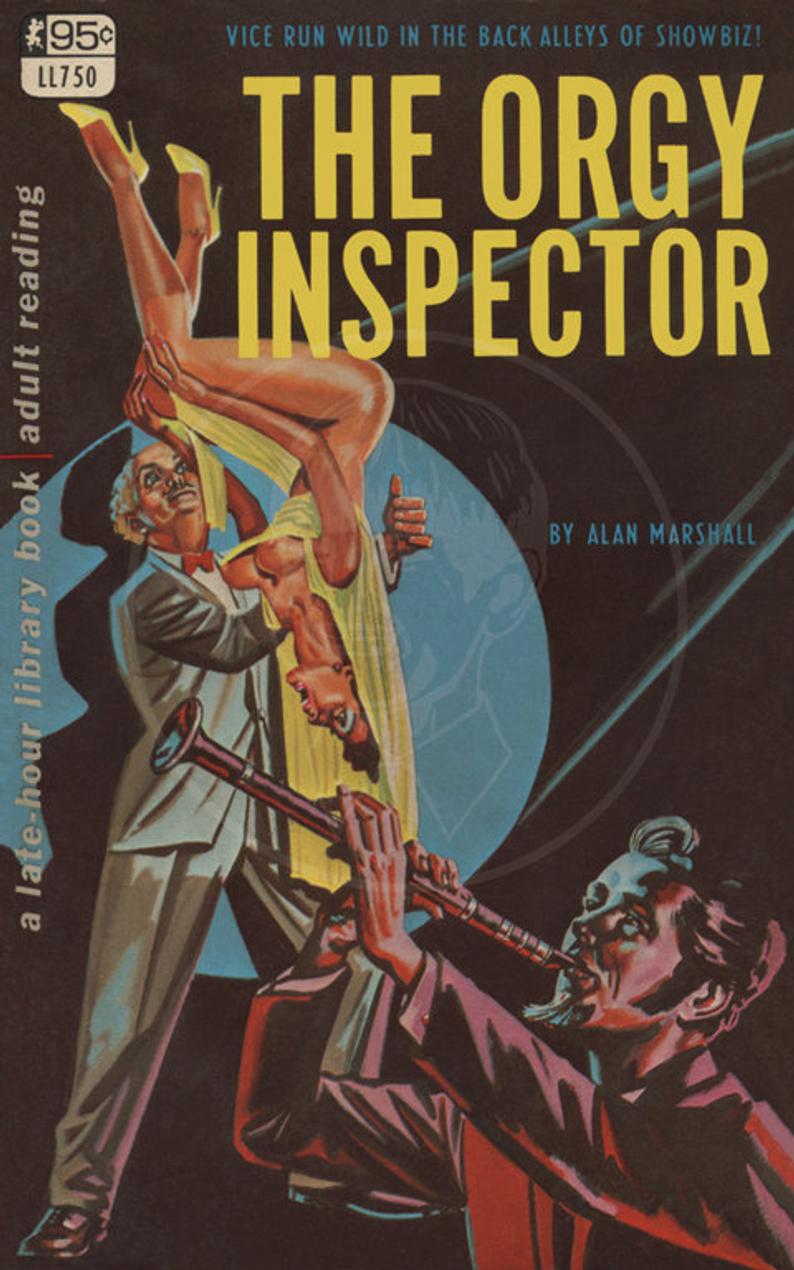 Vintage pulp cover for The Orgy Inspector 