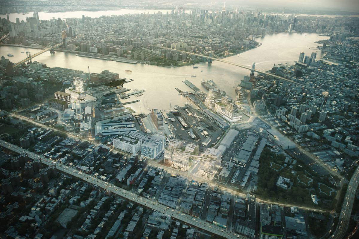 Aerial view of the Brooklyn Navy yard