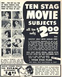 Vintage magazine ad for Stag Movies 