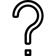 Large  black ad white hollowed out question mark 