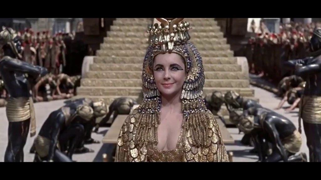 Elizabeth Taylor as Cleopatra enters Rome. 