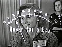 Woman and applause meter on Queen for a Day 