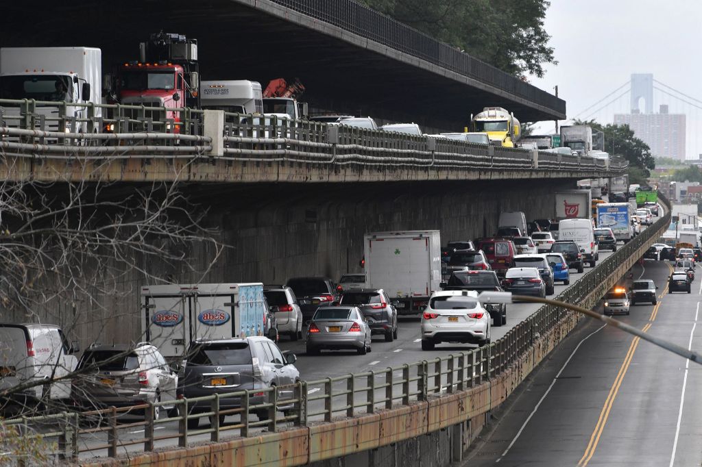 The Brooklyn Queens Expressway beneath Brooklyn Heights. 