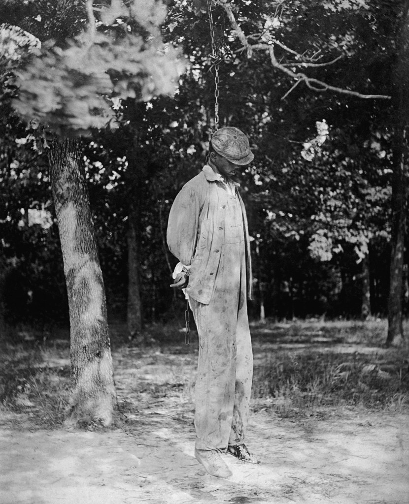 Lynched Black man. 