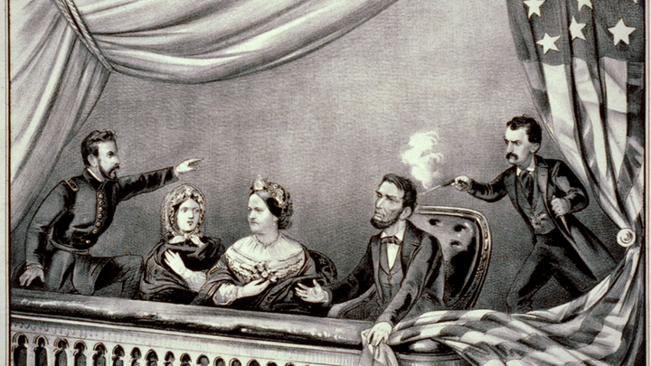 John Wilkes Booth shooting Abraham Lincoln
