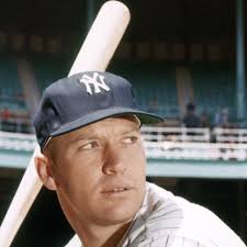 Mickey Mantle batting right. 