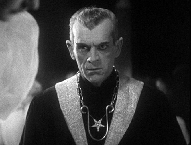 Boris Karloff in The Black Cat. 
