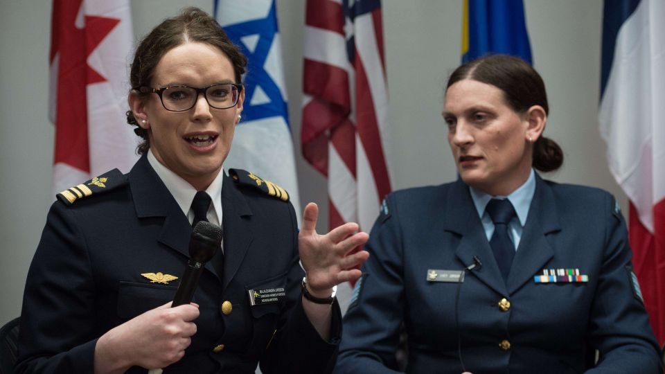 Two trannies in the US military