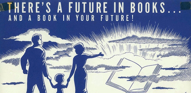 Vintage ad promoting reading