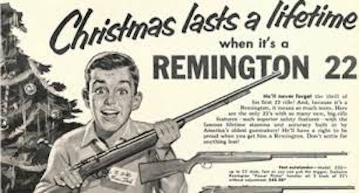 Vintage Remington gun Christmas ad 