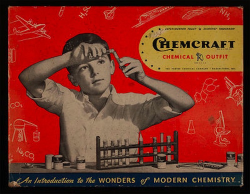 vintage ad for chemistry set 