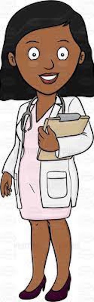 Cartoon Black lady doctor 