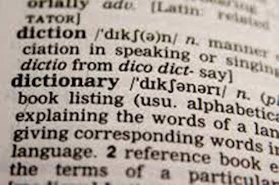 Page from dictionary 