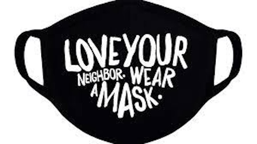 Love Your Neighbor Covid mask