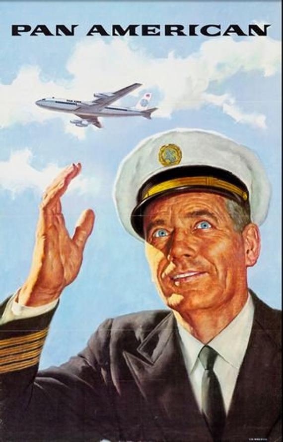 Vintage ad for Pan American Airlines